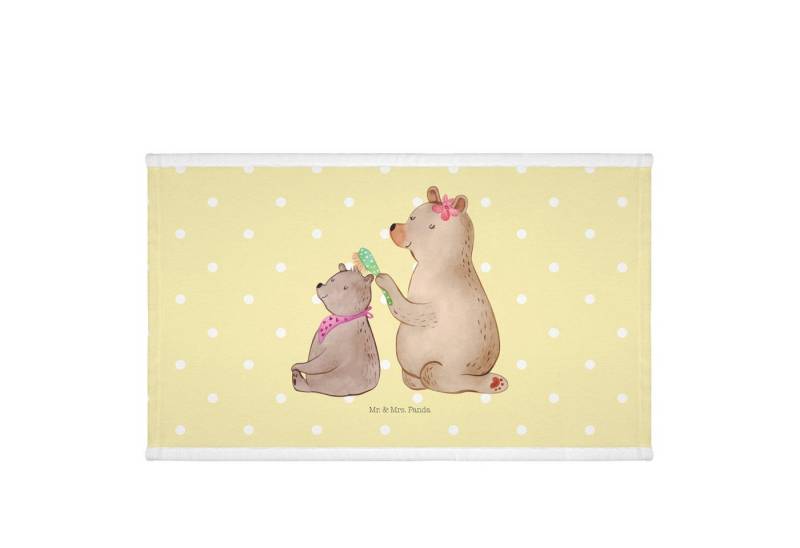 Mr. & Mrs. Panda Handtuch Bär Kind - Gelb Pastell - Geschenk, Reisehandtuch, Kinder Handtuch, S, (1-St), Elegantes Design von Mr. & Mrs. Panda