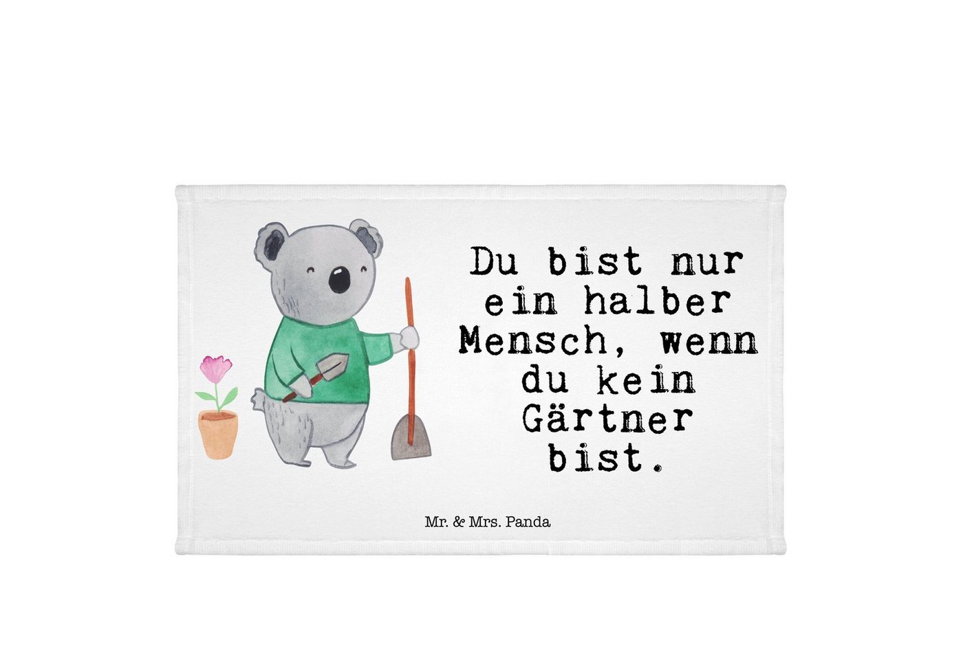 Mr. & Mrs. Panda Handtuch Gärtner Herz - Weiß - Geschenk, Gärtnerei, Frottier, Garten- und Land, (1-St), Bunt bedruckt von Mr. & Mrs. Panda