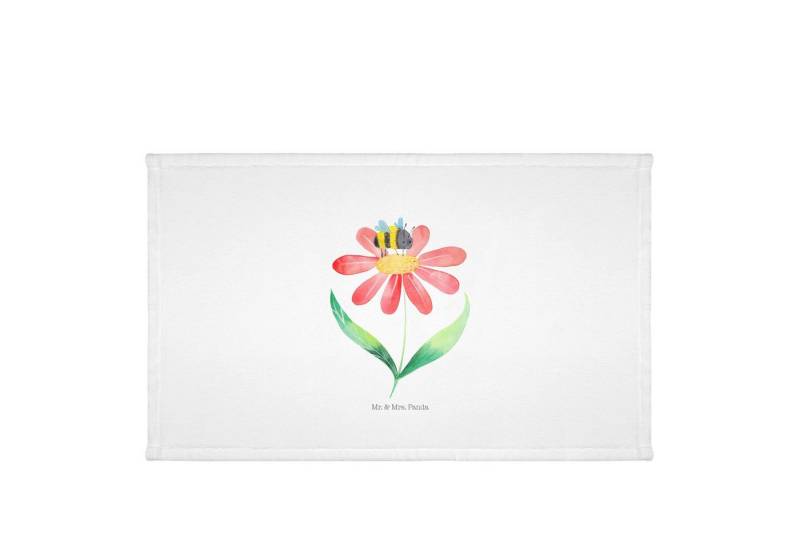 Mr. & Mrs. Panda Handtuch Hummel Blume - Weiß - Geschenk, Gute Laune, groß, Wespe, Feld, Badeha, (1-St), Flauschig weich von Mr. & Mrs. Panda