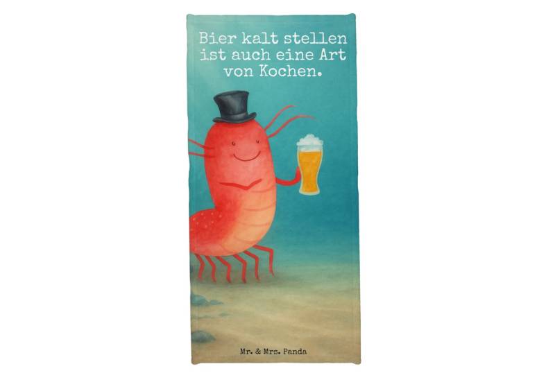Mr. & Mrs. Panda Handtuch Hummer Weizen Design, Badehandtuch, Oceanblue, Bier, Reisehandtuch, G, Kunstfaser (Packung, 1-St) von Mr. & Mrs. Panda