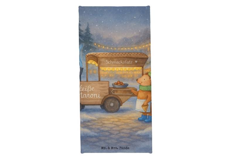 Mr. & Mrs. Panda Handtuch Igel Maronen Design, Badehandtuch, Eisblau, Badetuch, Weihnachten, Sa, Kunstfaser (Packung, 1-St) von Mr. & Mrs. Panda