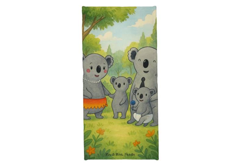 Mr. & Mrs. Panda Handtuch Koala Familie Design, Badehandtuch, Grau Pastell, Quality Time, Mama, Kunstfaser (Packung, 1-St) von Mr. & Mrs. Panda