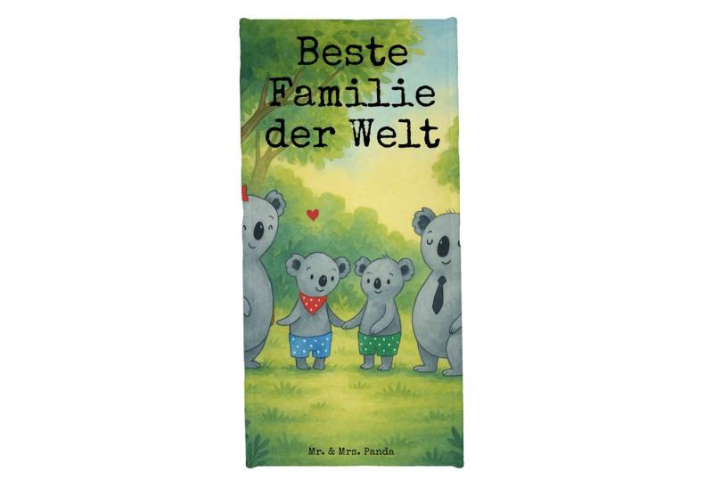 Mr. & Mrs. Panda Handtuch Koala Familie zwei Design, Badehandtuch, Blau Pastell, Badehandtuch, Kunstfaser (Packung, 1-St) von Mr. & Mrs. Panda