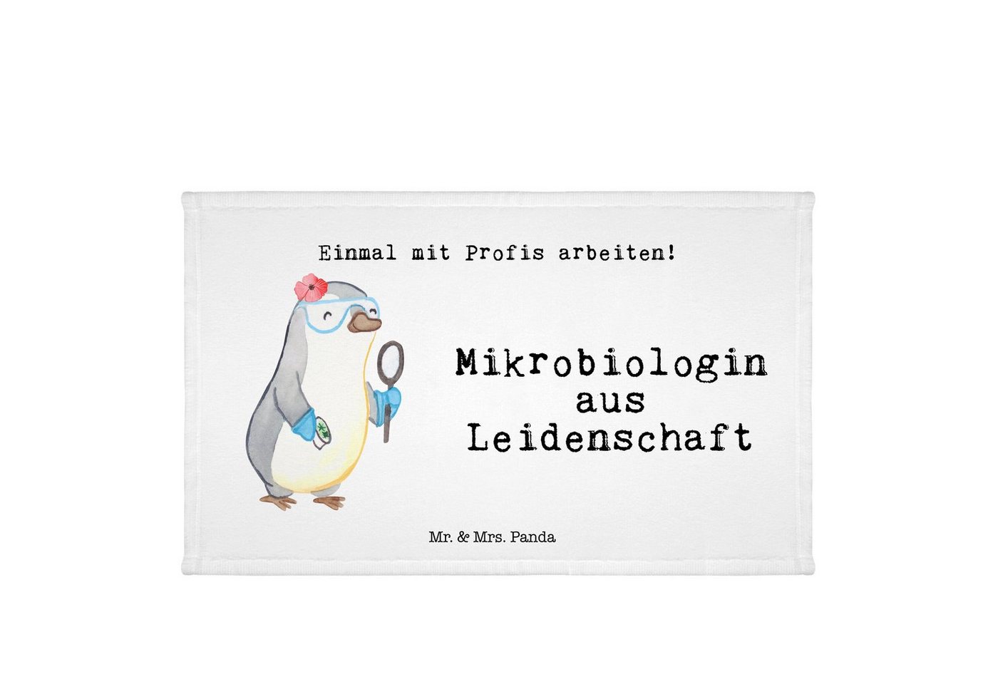 Mr. & Mrs. Panda Handtuch Mikrobiologin Leidenschaft - Weiß - Geschenk, experimentell, Danke, G, (1-St), Strahlende Farben von Mr. & Mrs. Panda