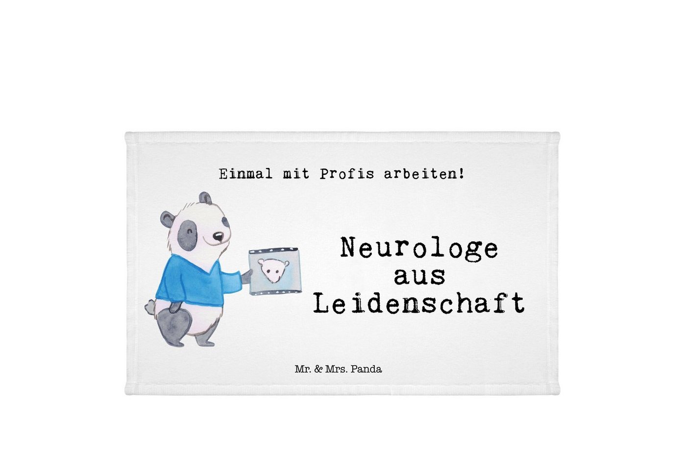 Mr. & Mrs. Panda Handtuch Neurologe Leidenschaft - Weiß - Geschenk, Medizinstudium, Frottier, R, (1-St), Allseitig umsäumt von Mr. & Mrs. Panda