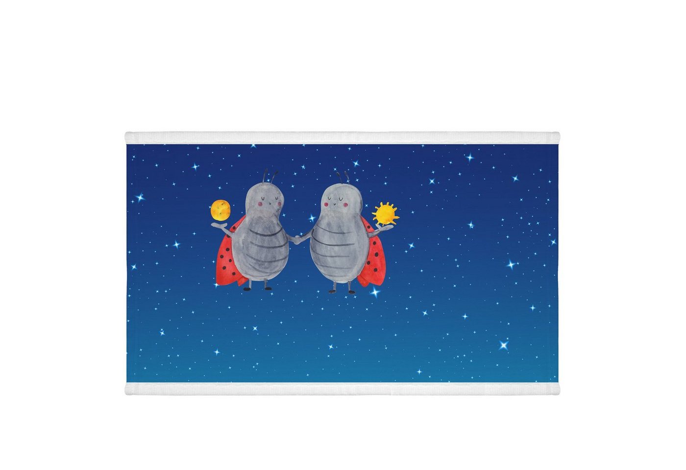 Mr. & Mrs. Panda Handtuch Sternzeichen Zwilling, Handtuch, Sternenhimmel Blau, Zwillinge, Zwill, Kunstfaser (Packung, 1-St) von Mr. & Mrs. Panda