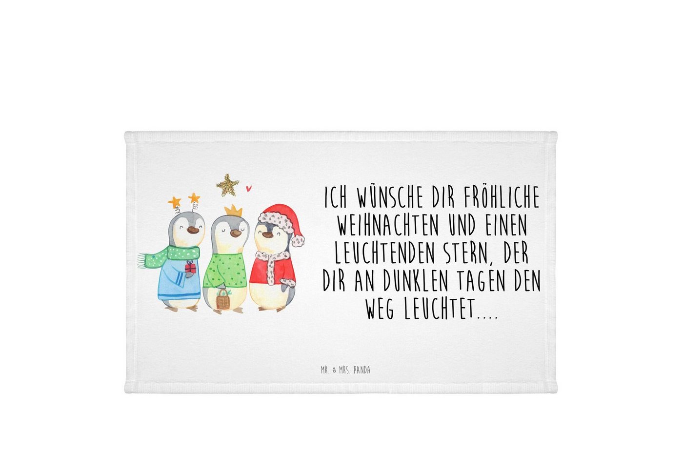 Mr. & Mrs. Panda Handtuch Winterzeit Heilige drei Könige - Weiß - Geschenk, Sport Handtuch, Wei, (1-St), Allrounder von Mr. & Mrs. Panda