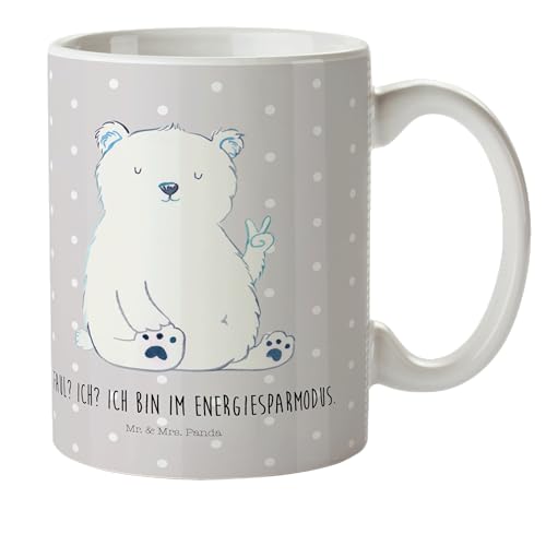 Mr. & Mrs. Panda Kindertasse Eisbär Faul - Geschenk, Kindergartenbecher, Bürojob, Teddy, Nordpol, Reisetasse, Teddybär, Kunststoffbecher, von Mr. & Mrs. Panda