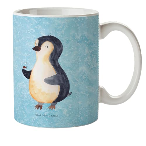 Mr. & Mrs. Panda Kindertasse Pinguin Marienkäfer - Geschenk, Kindergarten, aufmerksam, Reisetasse, Reisebecher, Kunststoffgeschirr, Lebensfreude, von Mr. & Mrs. Panda