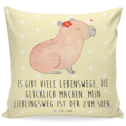 Mr. & Mrs. Panda Kissen Capybara Blume - Geschenk, lustige Sprüche, Sofakissen, Kissenbezüge, Dekokissen 40x40, Motivkissen, Tiermotive, Gute Laune, Mr. & Mrs. Panda Kissen Capybara Blume - Geschenk, lustige Sprüche, Sofakissen, Kissenbezüge, Dekokissen 40x40, Motivkissen, Tiermotive, Gute Laune, von Mr. & Mrs. Panda