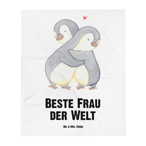 Mr. & Mrs. Panda Kuscheldecke Frau - Geschenk, Sofadecke, Danke, Wolldecke, Ehepartner, Geburtstag, Freundin, Schenken, Ehefrau, Tagesdecke, Ehe, von Mr. & Mrs. Panda