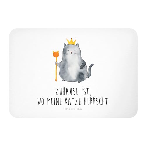 Mr. & Mrs. Panda Magnet Katzen Koenig - Geschenk, Königin, Souvenir Magnet, Katzenfan, Mietzhaus, König, Motivmagnete, Notiz Magnet, Dekomagnet, von Mr. & Mrs. Panda