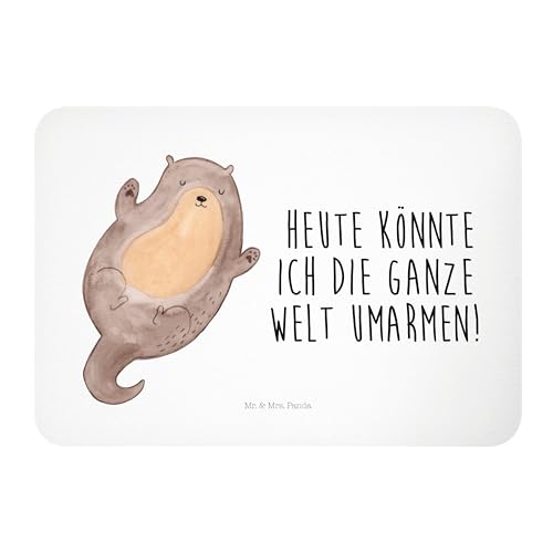 Mr. & Mrs. Panda Magnet Otter Umarmen - Geschenk, Whiteboard Magnet, glücklich, Otter Seeotter See Otter, Seeotter, Dekomagnet, optimistisch, Notiz von Mr. & Mrs. Panda