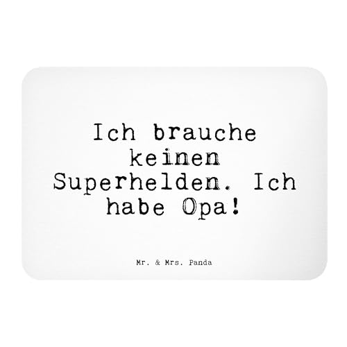 Mr. & Mrs. Panda Magnet Ich Brauche keinen Superhelden - Geschenk, Geschenk Enkelin, Spruch, Souvenir Magnet, Kühlschrankmagnet, Dekomagnet, von Mr. & Mrs. Panda