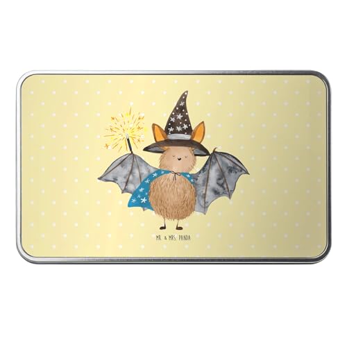 Mr. & Mrs. Panda Metalldose rechteckig Fledermaus Zauberer - Geschenk, Blechbox, Tiere, Gute Laune, Magier, Frauen, Versperbox, Vesperdose, von Mr. & Mrs. Panda