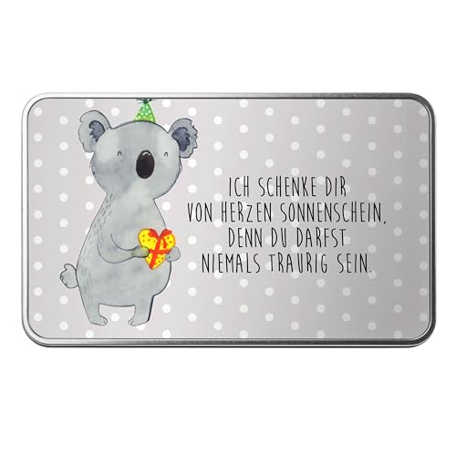 Mr. & Mrs. Panda Metalldose rechteckig Koala Geschenk - Blechdose, Vorratsbox, Aufbewahrungsbox, Geburtstag, Keksdose, Aluminiumdose, Container, von Mr. & Mrs. Panda