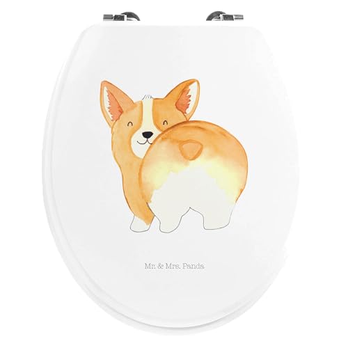 Mr. & Mrs. Panda Motiv WC Sitz Corgie Po - Geschenk, Hundeliebe, Hundebesitzer, Toilette, Selbstliebe, Klobrille, Hund, WC-Sitz, Toilettendeckel, von Mr. & Mrs. Panda