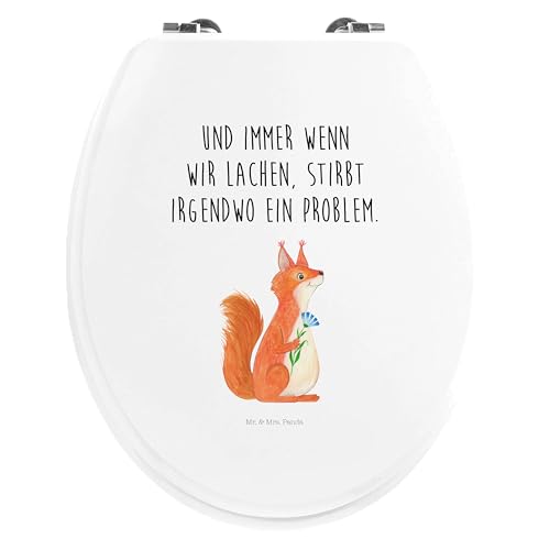 Mr. & Mrs. Panda Motiv WC Sitz Eichhörnchen Blume - Geschenk, Spruch Deko, Tiermotive, Lachen, Toilette, Tiere, Toilettendeckel, Klodeckel, lustige von Mr. & Mrs. Panda