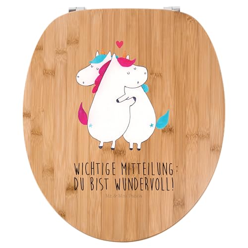 Mr. & Mrs. Panda Motiv WC Sitz Einhorn Mitteilung - Geschenk, Klobrille, Unicorn, WC-Sitz, Spruch, Einhörner, Toilette, Toilettendeckel, Klodeckel, von Mr. & Mrs. Panda