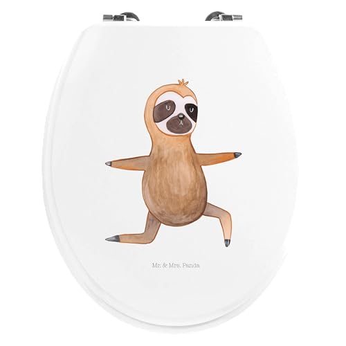 Mr. & Mrs. Panda Motiv WC Sitz Faultier Yoga - Geschenk, Faultier Geschenk, Faultier Deko, Toilette, WC-Sitz, Klobrille, Atmung, Lieblingstier, von Mr. & Mrs. Panda