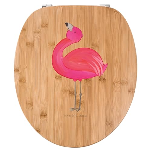 Mr. & Mrs. Panda Motiv WC Sitz Flamingo stolz - Geschenk, Tochter, Klodeckel, Klobrille, Toilette, beste Freundin, Selbstliebe, Toilettendeckel, von Mr. & Mrs. Panda