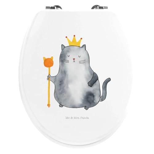 Mr. & Mrs. Panda Motiv WC Sitz Katze König - Geschenk, Katzenartikel, Toilettendeckel, Toilette, WC-Sitz, Klobrille, Katzen, Katzenfan, Cat, Cats, Mr. & Mrs. Panda Motiv WC Sitz Katze König - Geschenk, Katzenartikel, Toilettendeckel, Toilette, WC-Sitz, Klobrille, Katzen, Katzenfan, Cat, Cats, von Mr. & Mrs. Panda