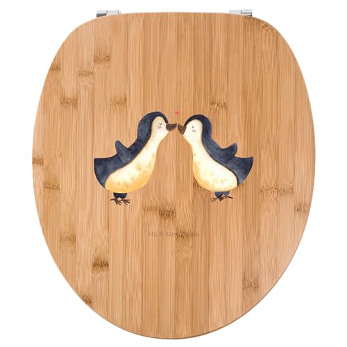 Mr. & Mrs. Panda Motiv WC Sitz Pinguin Liebe - Geschenk, Love, Liebesgeschenk, Toilette, Heiratsantrag, WC-Sitz, Pärchen, Klodeckel, Geschenkidee, von Mr. & Mrs. Panda