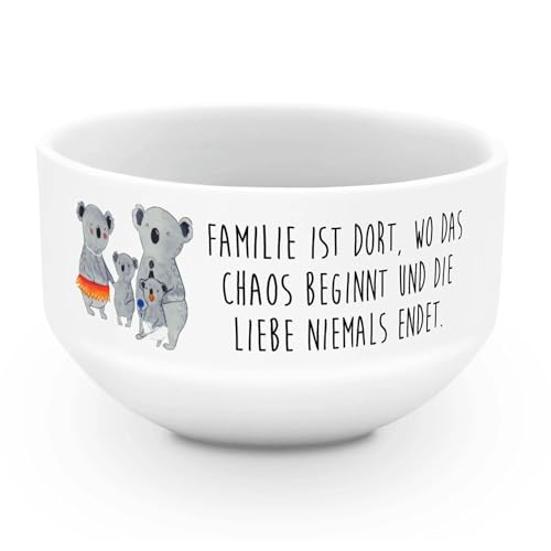 Mr. & Mrs. Panda Müslischale Koala Familie - Geschenk, Bruder, Schüssel, Papa, Schwester, Family, Opa, Mama, Snackschale, Familienzeit, Müslischale von Mr. & Mrs. Panda