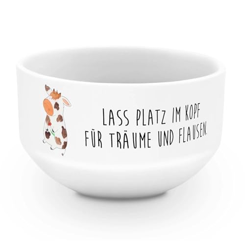 Mr. & Mrs. Panda Müslischale Kuh - Geschenk, Kühe, Spruch, Bauernhof, Suppenschüssel, Landwirt, Hoftiere, Frühstücksschalen, Bunte Müslischalen, von Mr. & Mrs. Panda