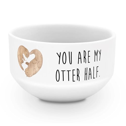 Mr. & Mrs. Panda Müslischale Otter Herz - Geschenk, Dessertschüssel, Früstücksschüssel, Fischotter, Keramik Schüssel, Liebe, Müsli schale, Mr. & Mrs. Panda Müslischale Otter Herz - Geschenk, Dessertschüssel, Früstücksschüssel, Fischotter, Keramik Schüssel, Liebe, Müsli schale, von Mr. & Mrs. Panda