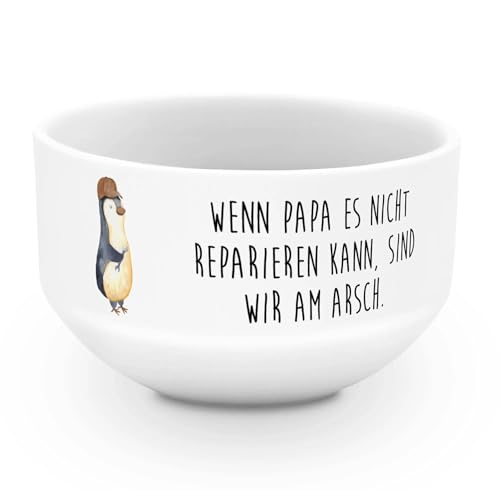 Mr. & Mrs. Panda Müslischale Wenn Papa es nicht reparieren kann, sind wir am Arsch - Geschenk, Dad Geschenk Papa, Handwerker, Bunte Müslischalen, von Mr. & Mrs. Panda