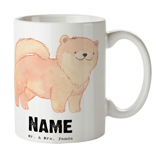 Mr. & Mrs. Panda Personalisierte Tasse Chow-Chow Lebensretter - Personalisierte Geschenke, Asiatischer Spitz, Hund, Wunschname, Namen, Schenken, von Mr. & Mrs. Panda