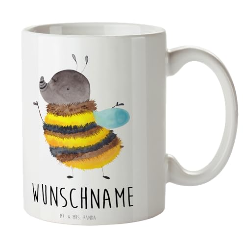 Mr. & Mrs. Panda Personalisierte Tasse Hummel flauschig - Personalisierte Geschenke, Tiere, Natur, Blume, Namen, Drucken, Namenstasse, lustige von Mr. & Mrs. Panda