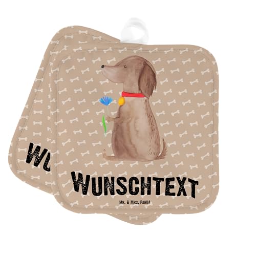 Mr. & Mrs. Panda Personalisierte Topflappen Hund Blume - Personalisierte Geschenke, Hundemotiv, Topflappen Set personalisiert, Hundeliebe, Mr. & Mrs. Panda Personalisierte Topflappen Hund Blume - Personalisierte Geschenke, Hundemotiv, Topflappen Set personalisiert, Hundeliebe, von Mr. & Mrs. Panda