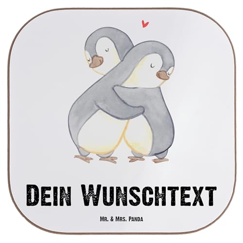 Mr. & Mrs. Panda Personalisierter Untersetzer Pinguine Kuscheln - Personalisierte Geschenke, Peronalisierte Untersetzer Gläser, Personalisieren, Mr. & Mrs. Panda Personalisierter Untersetzer Pinguine Kuscheln - Personalisierte Geschenke, Peronalisierte Untersetzer Gläser, Personalisieren, von Mr. & Mrs. Panda