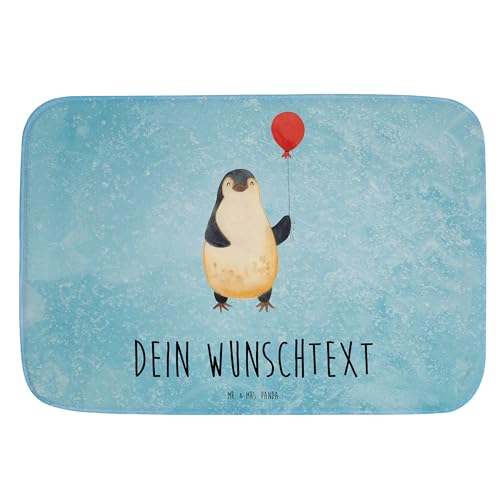 Mr. & Mrs. Panda Personalisierter Badvorleger Pinguin Luftballon - Personalisierte Geschenke, Beste Freundin, Geschenkidee, Motivation, Duschteppich von Mr. & Mrs. Panda