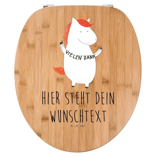 Mr. & Mrs. Panda Personalisierter WC Sitz Motiv Einhorn Dankeschön - Personalisierte Geschenke, Personalisierter Toilettendeckel, WC Sitz mit Namen, Mr. & Mrs. Panda Personalisierter WC Sitz Motiv Einhorn Dankeschön - Personalisierte Geschenke, Personalisierter Toilettendeckel, WC Sitz mit Namen, von Mr. & Mrs. Panda