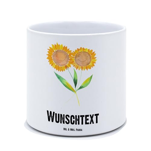 Mr. & Mrs. Panda Personalisierter XL Blumentopf Sonnenblume - Personalisierte Geschenke, Personalisierter Pflanztopf, Freundschaft, Garten, von Mr. & Mrs. Panda