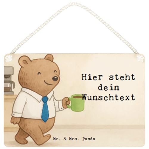 Mr. & Mrs. Panda Personalisiertes Deko Schild Ausbilder Leidenschaft Design DIN A6 - Weiß von Mr. & Mrs. Panda