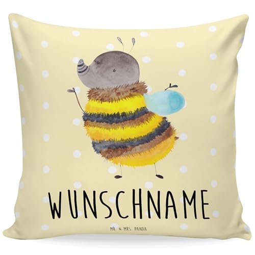Mr. & Mrs. Panda Personalisiertes Kissen Hummel flauschig - Personalisierte Geschenke, Name, Biene, Tiere, Wunschname, Natur, Gute Laune, lustige Mr. & Mrs. Panda Personalisiertes Kissen Hummel flauschig - Personalisierte Geschenke, Name, Biene, Tiere, Wunschname, Natur, Gute Laune, lustige von Mr. & Mrs. Panda