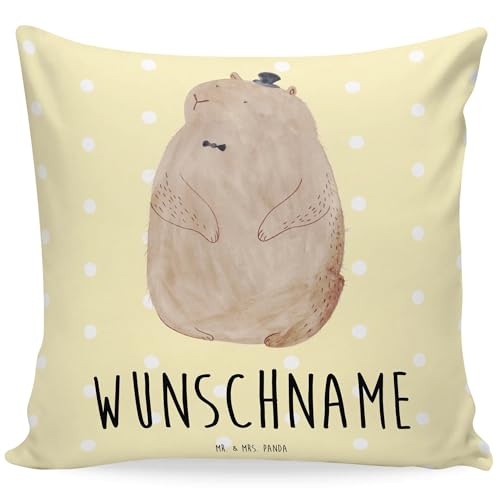 Mr. & Mrs. Panda Personalisiertes Kissen Murmeltier - Personalisierte Geschenke, Name, Knigge, Tiermotive, Wunschname, lustige Sprüche, Bedrucken, Mr. & Mrs. Panda Personalisiertes Kissen Murmeltier - Personalisierte Geschenke, Name, Knigge, Tiermotive, Wunschname, lustige Sprüche, Bedrucken, von Mr. & Mrs. Panda