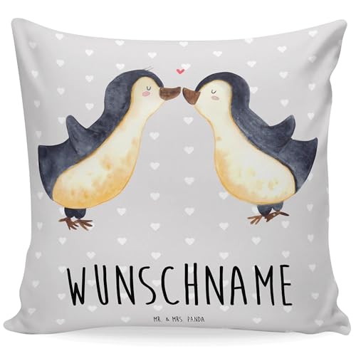 Mr. & Mrs. Panda Personalisiertes Kissen Pinguin Liebe - Personalisierte Geschenke, Liebesgeschenk, Liebesbeweis, Freund, Geschenk Freundin, Mr. & Mrs. Panda Personalisiertes Kissen Pinguin Liebe - Personalisierte Geschenke, Liebesgeschenk, Liebesbeweis, Freund, Geschenk Freundin, von Mr. & Mrs. Panda