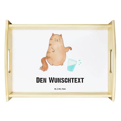 Mr. & Mrs. Panda Personalisiertes Serviertablett Katze Wasserglas - Personalisierte Geschenke, Katzen, Tablett mit Namen, Katzensouvenirs, Mr. & Mrs. Panda Personalisiertes Serviertablett Katze Wasserglas - Personalisierte Geschenke, Katzen, Tablett mit Namen, Katzensouvenirs, von Mr. & Mrs. Panda