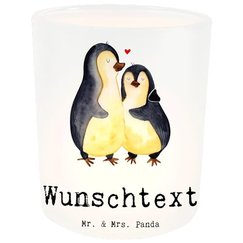 Mr. & Mrs. Panda Personalisiertes Windlicht Mann - Personalisierte Geschenke, Personalisiertes Windlicht Glas, Ehemann, für, Liebling, Geburtstag, von Mr. & Mrs. Panda