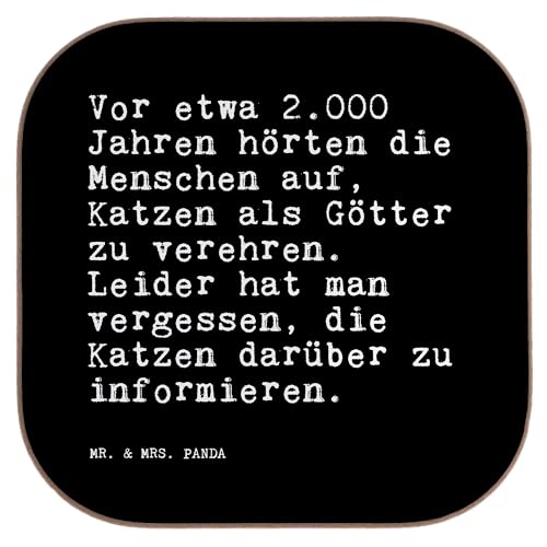 Mr. & Mrs. Panda Quadratische Untersetzer Vor etwa 2.000 Jahren... - Geschenk, Hunde, Untersetzer Gläser, Spruch Sprüche Weisheiten Zitate Lustig von Mr. & Mrs. Panda