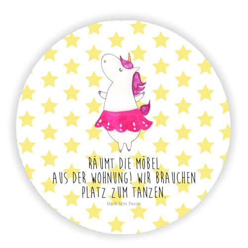 Mr. & Mrs. Panda Rund Magnet Einhorn Ballerina - Geschenk, Whiteboard Magnet, Motivmagnete, Dekomagnet, Pegasus, Spaß, Geburtstag, Einhörner, von Mr. & Mrs. Panda