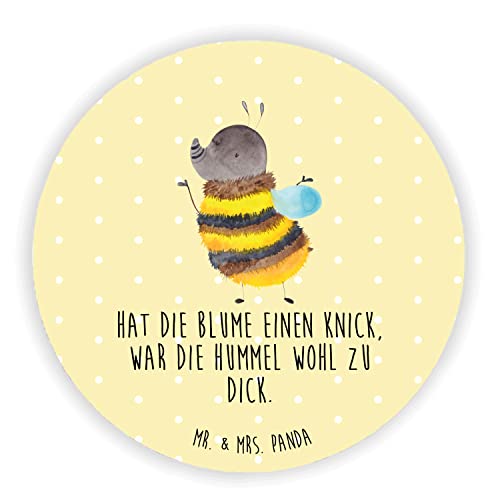 Mr. & Mrs. Panda Rund Magnet Hummel flauschig - Geschenk, Souvenir Magnet, Whiteboard Magnet, Kühlschrankmagnet, Tiermotive, Blume, lustige Sprüche, von Mr. & Mrs. Panda