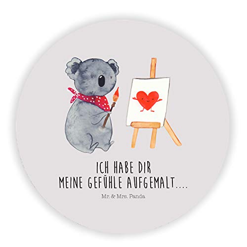 Mr. & Mrs. Panda Rund Magnet Koala Künstler - Geschenk, Kühlschrank Dekoration, Kühlschrankmagnet, Motivmagnete, Liebe, Liebensbeweis, von Mr. & Mrs. Panda