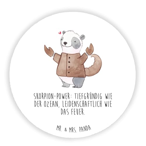 Mr. & Mrs. Panda Rund Magnet Skorpion Astrologie - Geschenk, Pinnwandmagnet, Sternzeichen, Kühlschrank Dekoration, Notiz Magnet, Geburtstagsgeschenk, von Mr. & Mrs. Panda