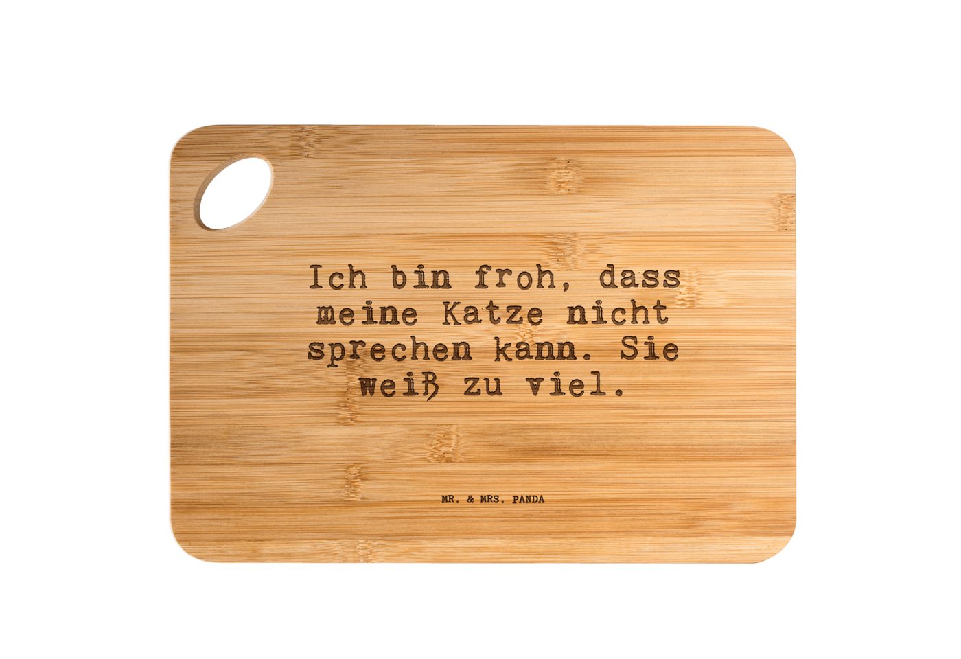 Mr. & Mrs. Panda Servierbrett Ich bin froh, dass... - Transparent - Geschenk, Freundin, Brett, Holz, Bambus, (1-St) von Mr. & Mrs. Panda